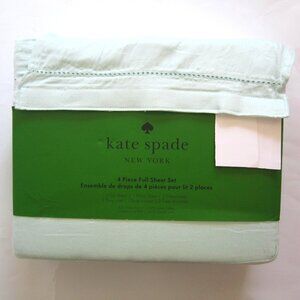 Kate Spade Full Sheet Set Light Green Cotton 300 Thread Count